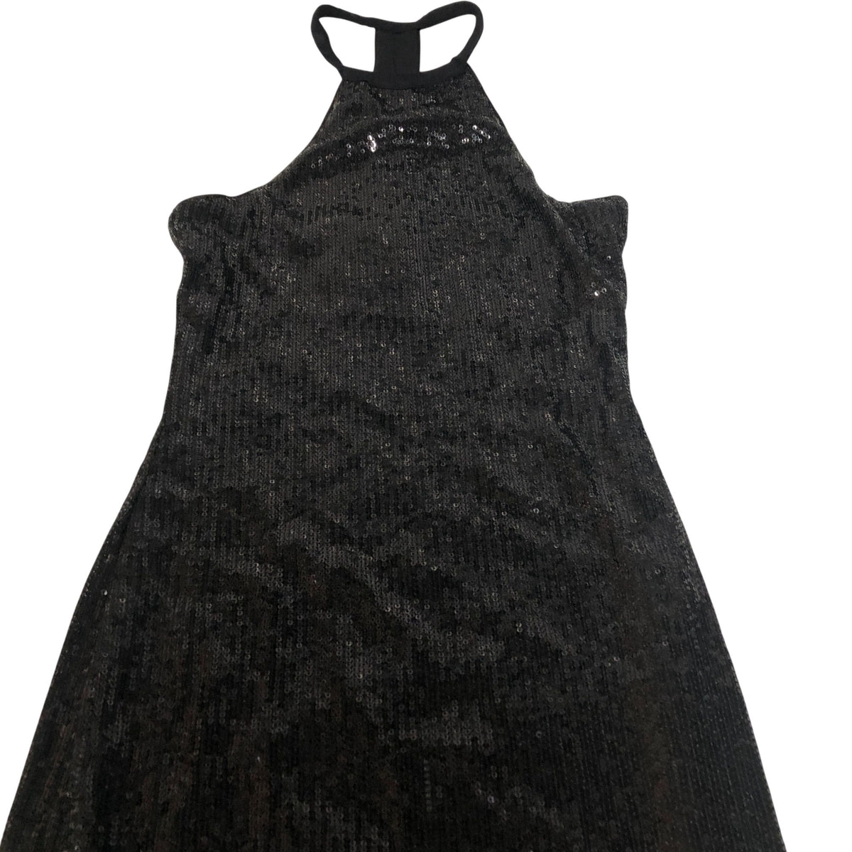 Black Halter Neck Sequin Maxi Dress Women's Evening Wear UK8