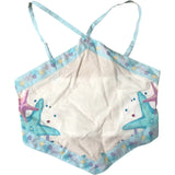 Girls Beach Top 7-8 Years Aqua Starfish Pattern Sleeveless