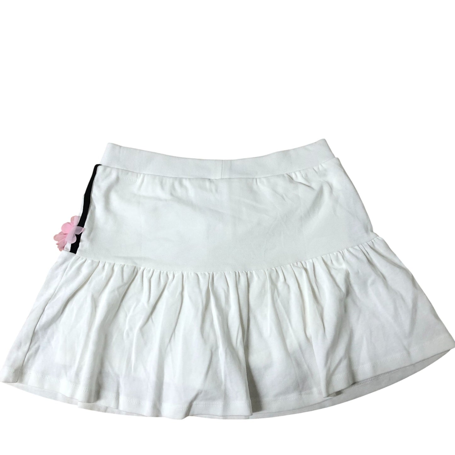 River Island Girls White Skirt Floral Appliqué Cotton 11-12 Years