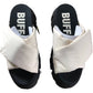 Buffalo Ava Velcross UK4 Women's Vegan Nylon Offwhite Slide Sandals