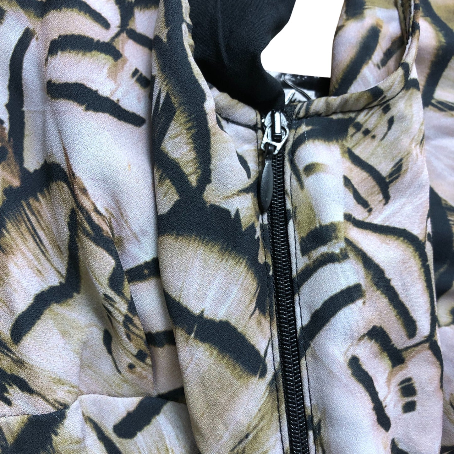 Branded Sepia Plume Print Maxi Dress - Size 10