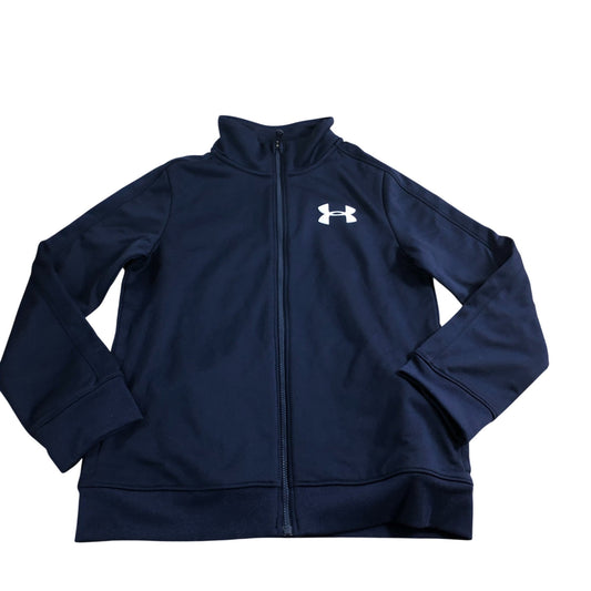 Under Armour Boys Zip Up Jacket Navy Blue 7-8 Years