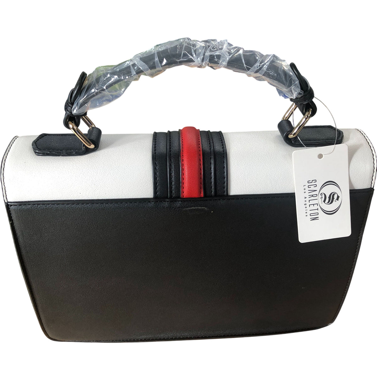 Scarleton Handbag With Scarf Detail Women's Stylish Colour Block Design