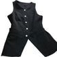 River Island Black Hybrid Waistcoat Midi Dress - Size Small