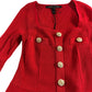 River Island Women's Size XS Red Long Sleeve Button Detail Sweater Top