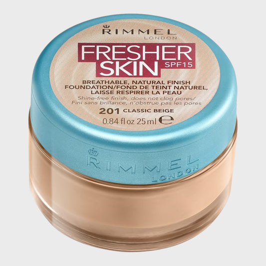 Rimmel London Fresher Skin Foundation - 201 Classic Beige SPF 15