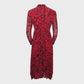 Branded Red and Pink Jungle Cat Print Dress