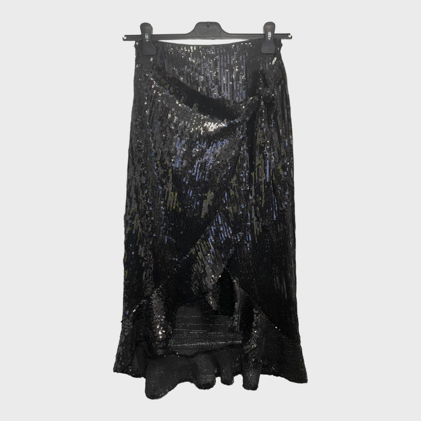 Black Sparkle Midi Skirt