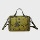 FEIGITOR Embossed Leather Satchel Crossbody Bag - Green