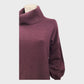 Branded Burgundy Knitted Roll Neck Dress - Size 10
