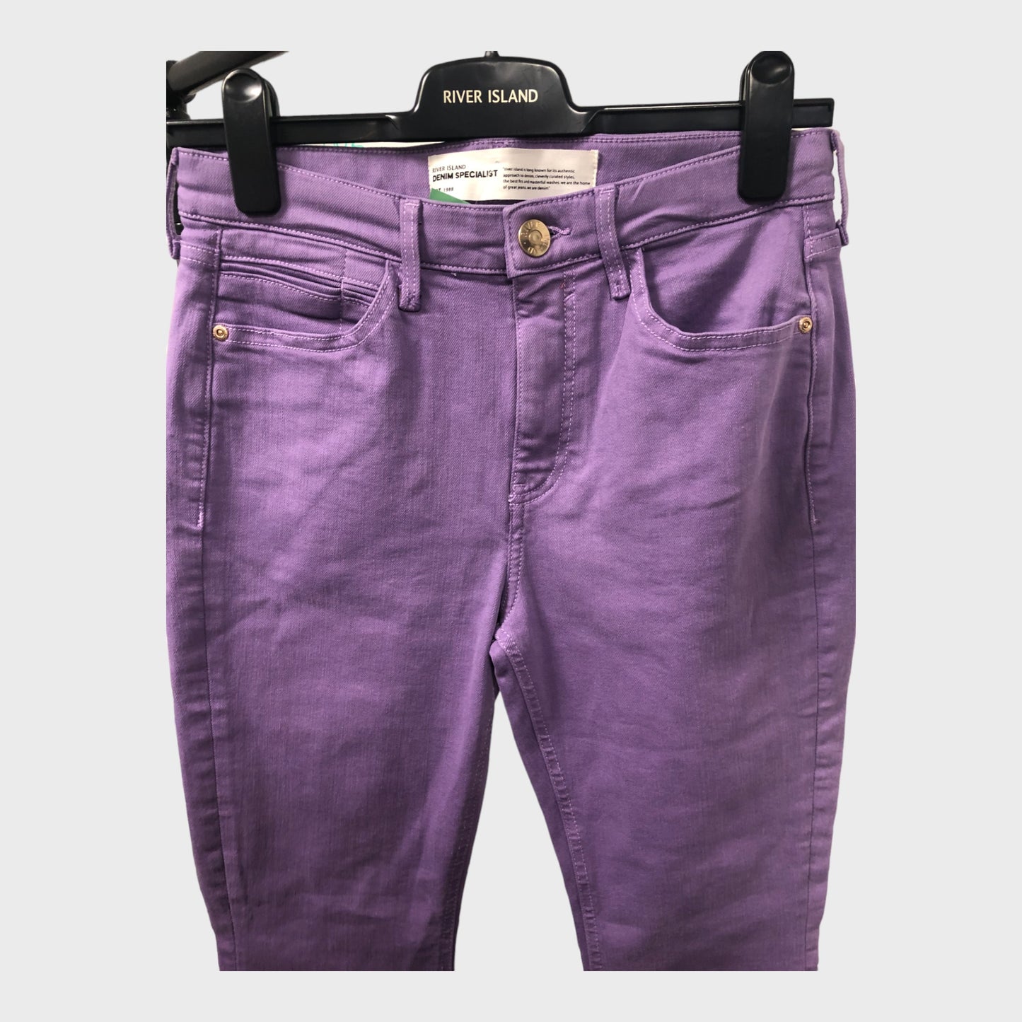 Purple Flared Denim Jeans