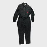 Branded Washed Black Boilersuit - Size 12