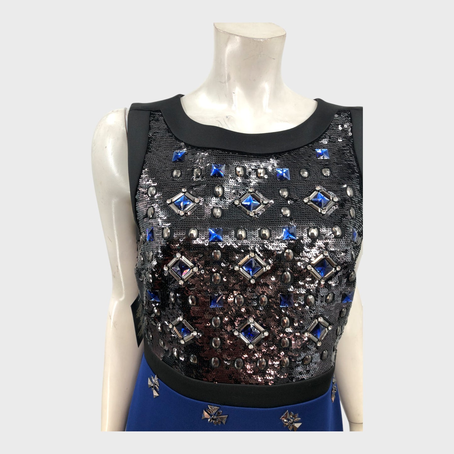 Branded Cobalt Blue Embellished Dress