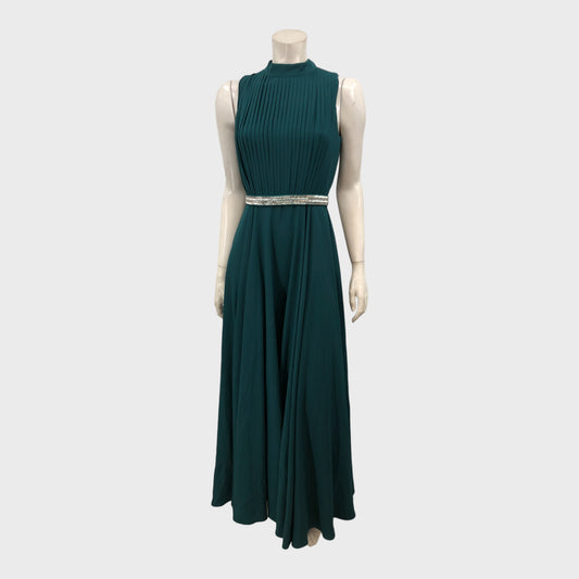 Branded Peacock Green Maxi Dress - Size 6