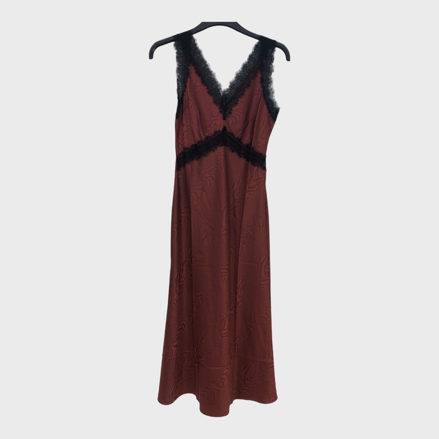 Women's Sateen and Lace Long Dress