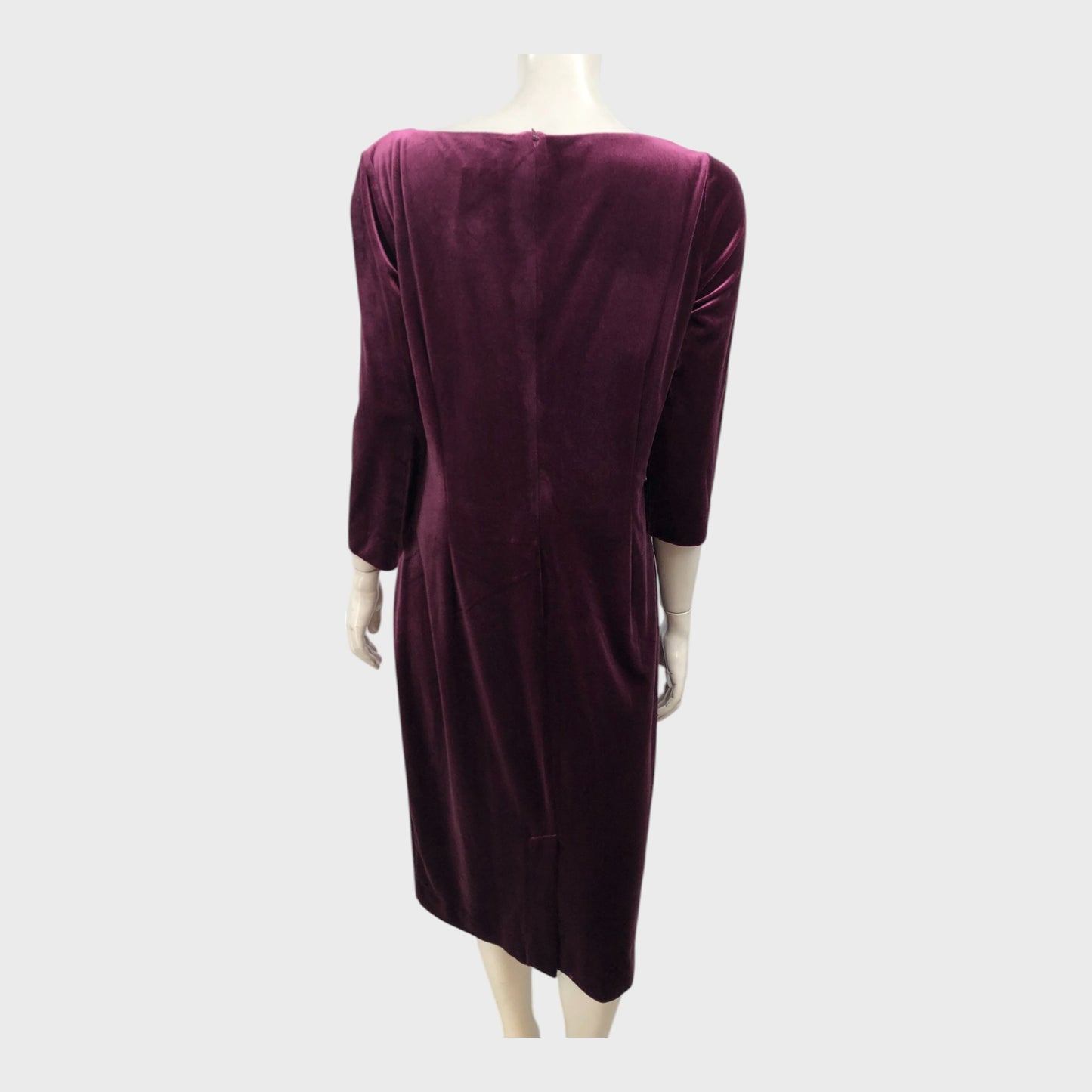 Jacques Vert Plum Velvet Wrap Dress