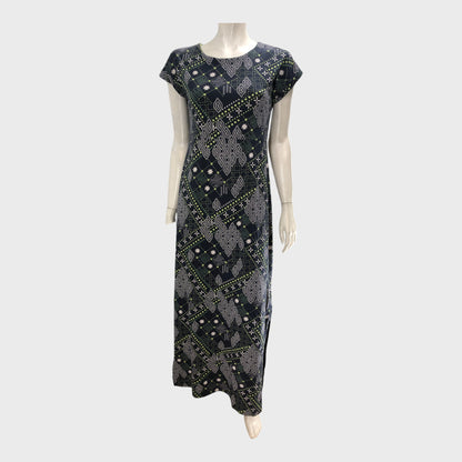 Branded Maxi Jersey Dress. Navy