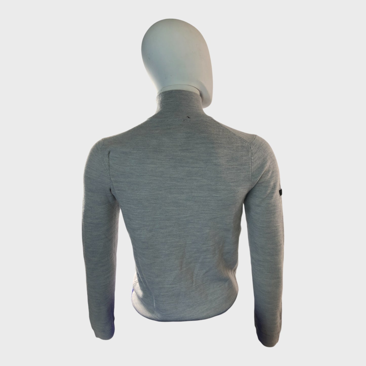 Branded Grey 1/4 Zip Pullover - Size Small