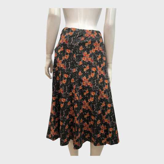 Branded Green Floral Skirt - Size 10