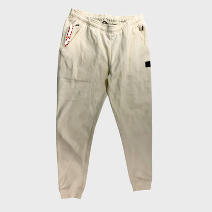 Branded Cream Cuffed Joggers