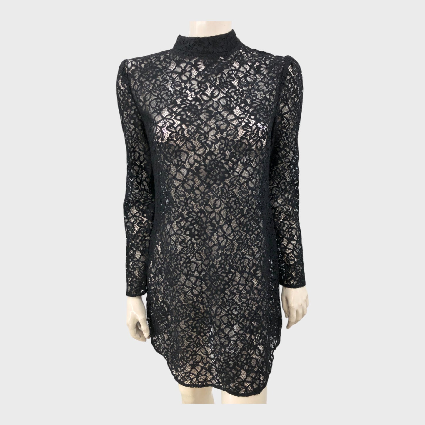 Branded Black Lace Dress - Size 10