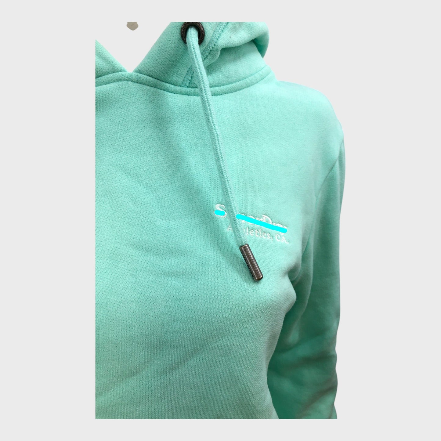 Branded Aqua Pullover Hoodie - Size 8