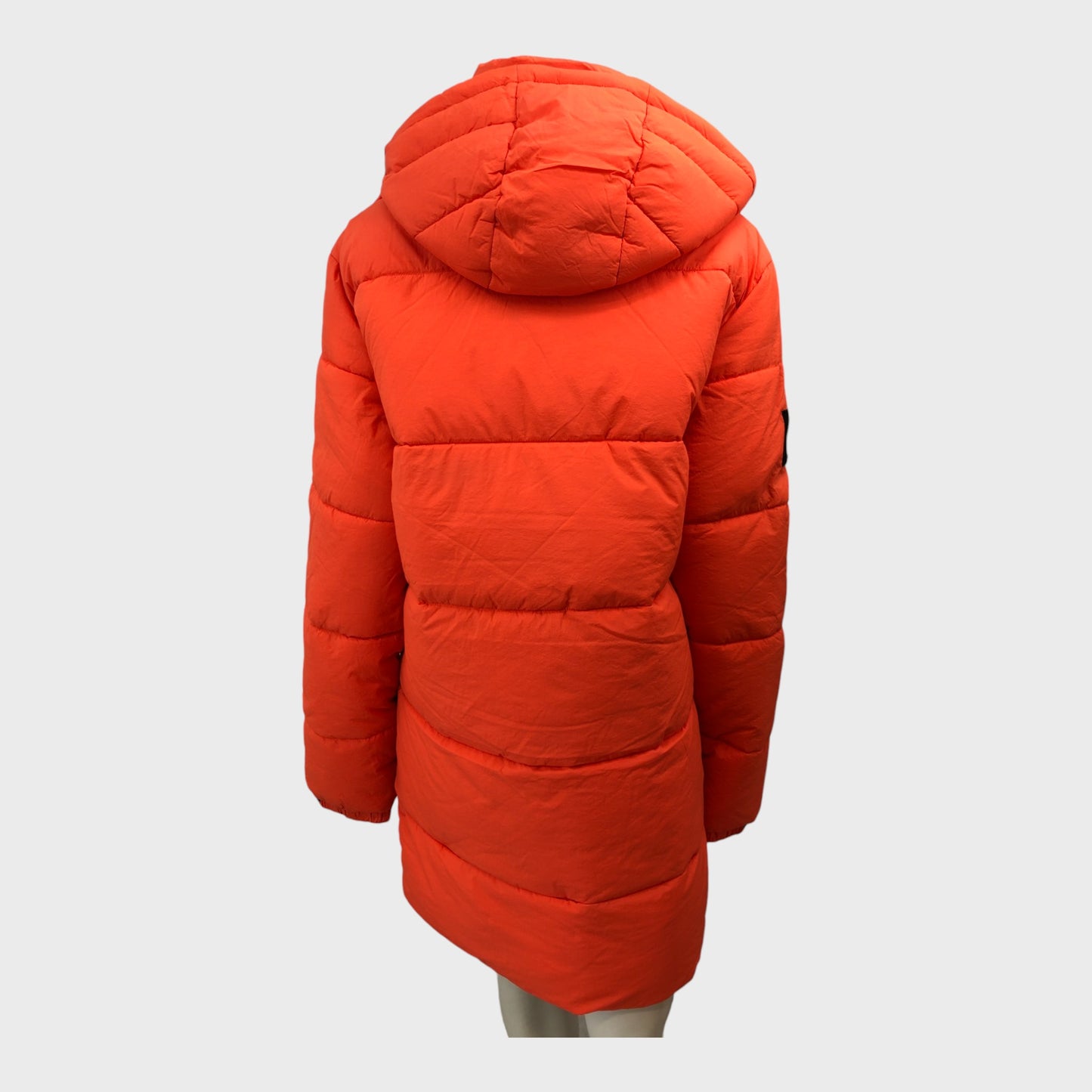 Branded Orange Padded Coat - Size Large