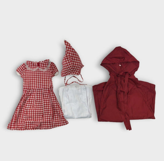 Little Red Riding Hood Dress Set for Halloween Party