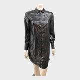 Branded Black/Sliver Long Shirt - Size 8