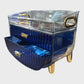 Three Tier Acrylic Blue Makeup Organiser