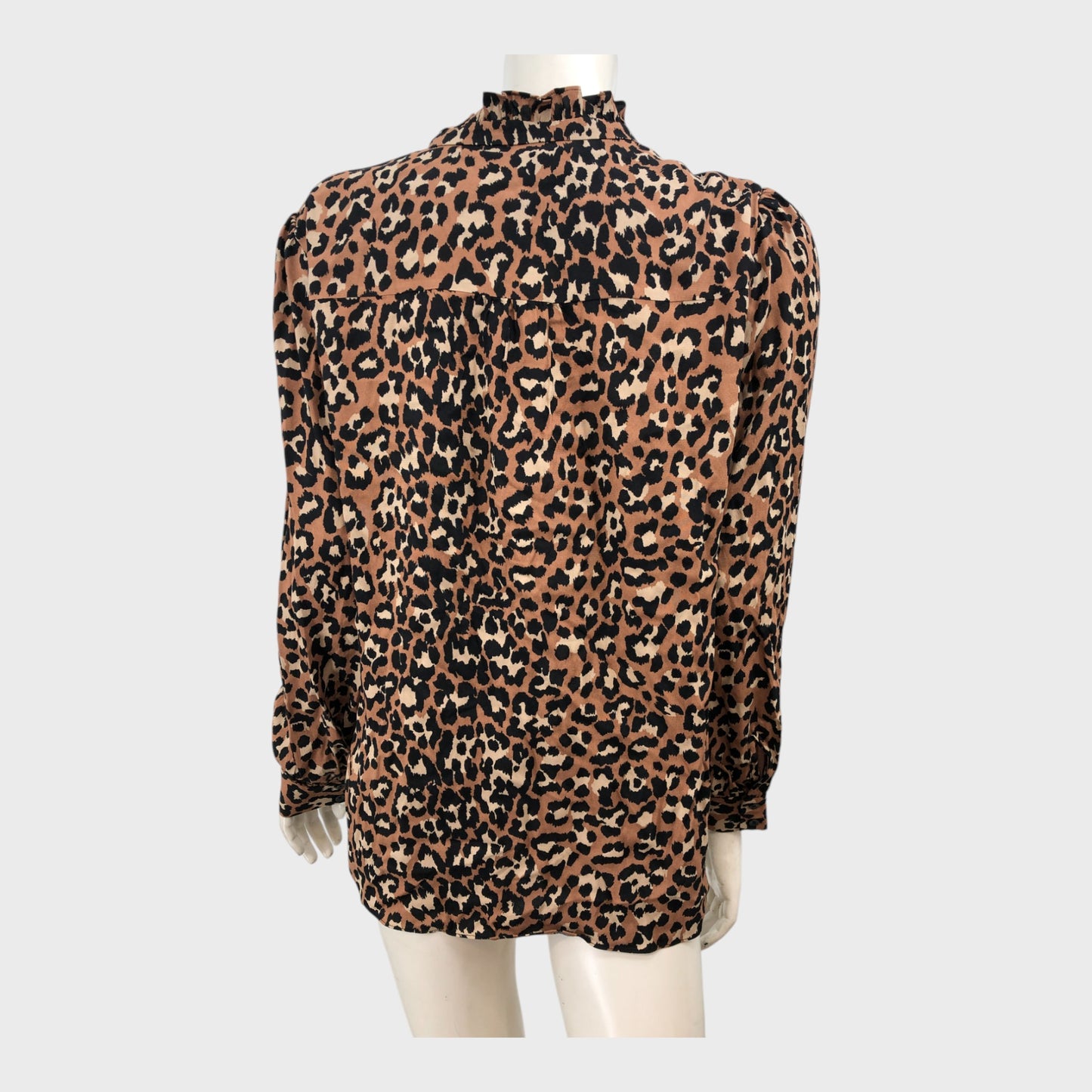 Branded Camel Animal Print Blouse - Size 12