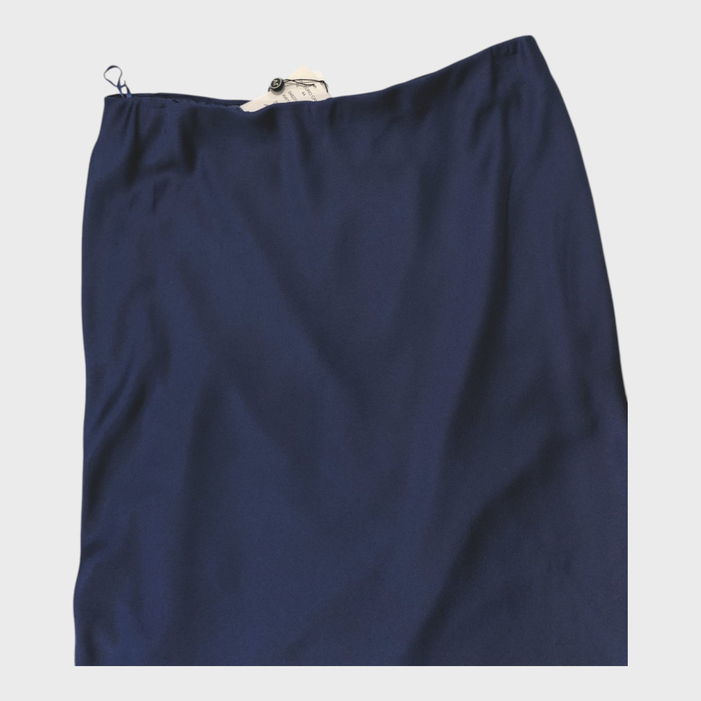 Jacques Vert Dark Blue Satin Skirt -Size 16