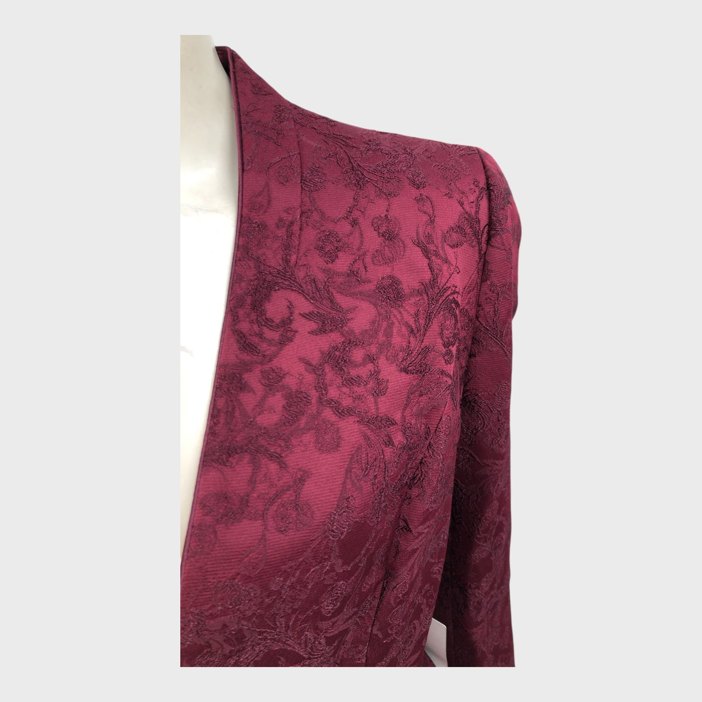 Jacques Vert Burgundy Floral Jacket