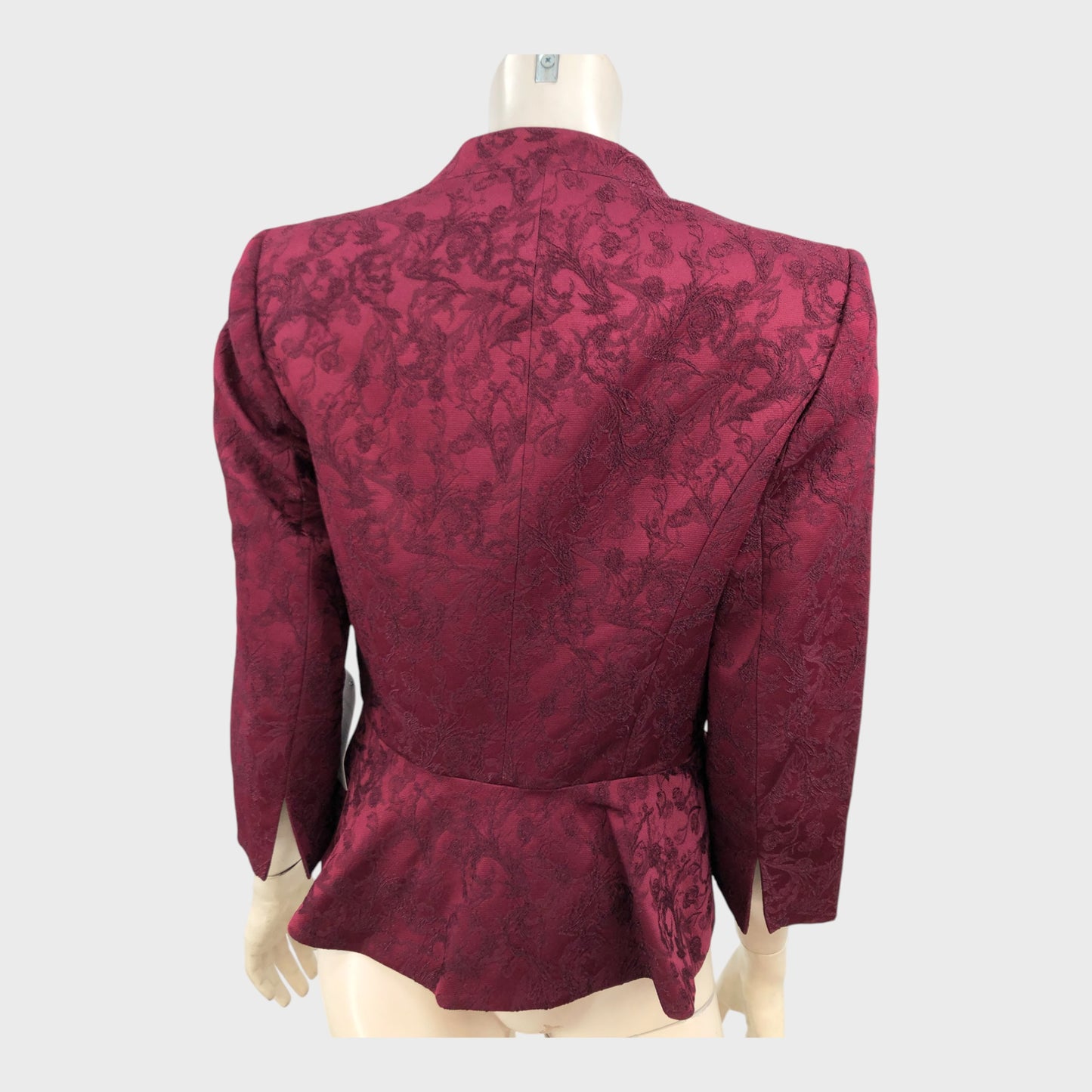 Jacques Vert Burgundy Floral Jacket