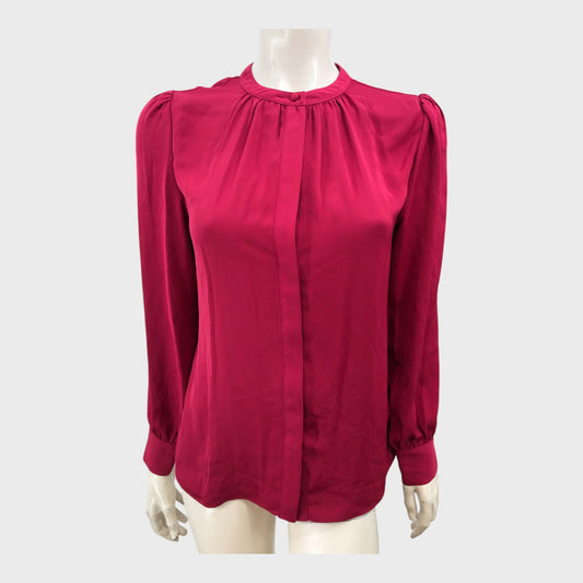 Branded Berry Red Blouse - Size 10