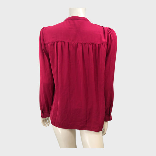 Branded Berry Red Blouse - Size 10