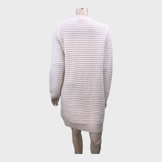 Branded Cream Knit Tunic Dress - Size 12