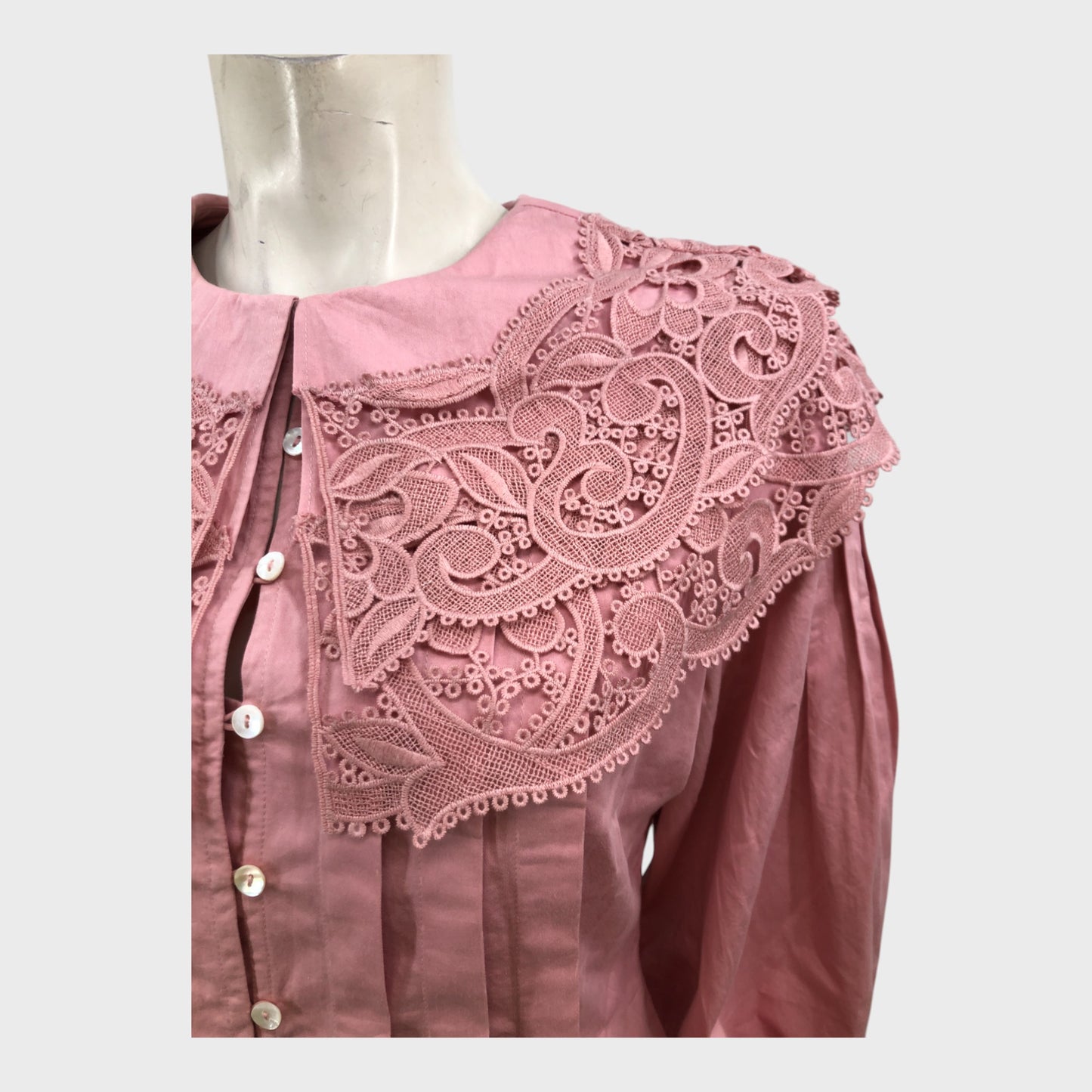 Branded Pink Statement Collar Blouse - Size 12