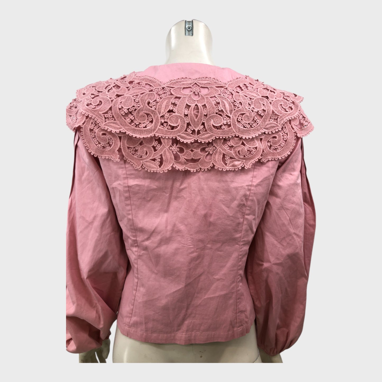 Branded Pink Statement Collar Blouse - Size 12