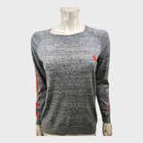 Branded Charcoal Military Knit Top - Size 12