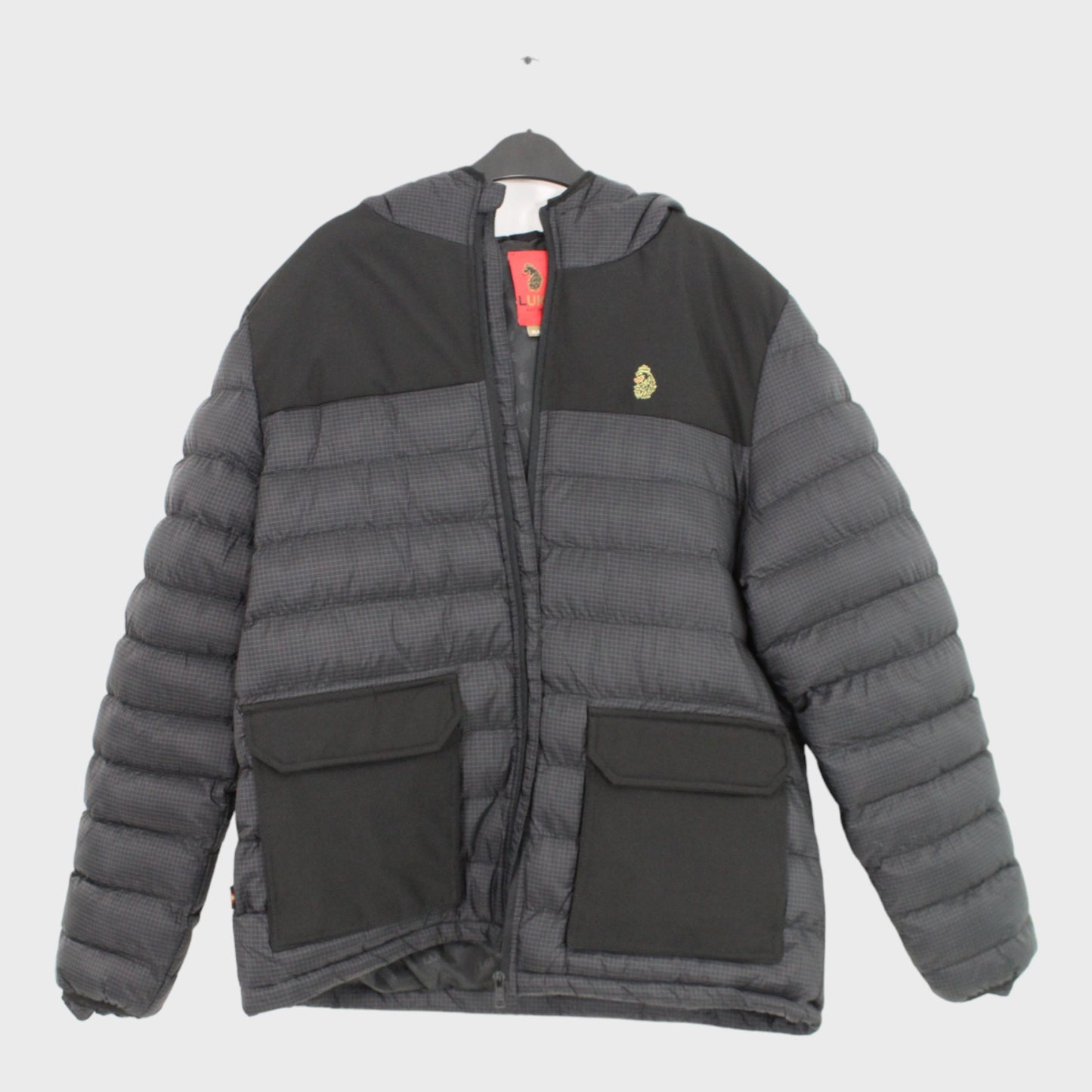 Luke Black Padded Coat - Size XL