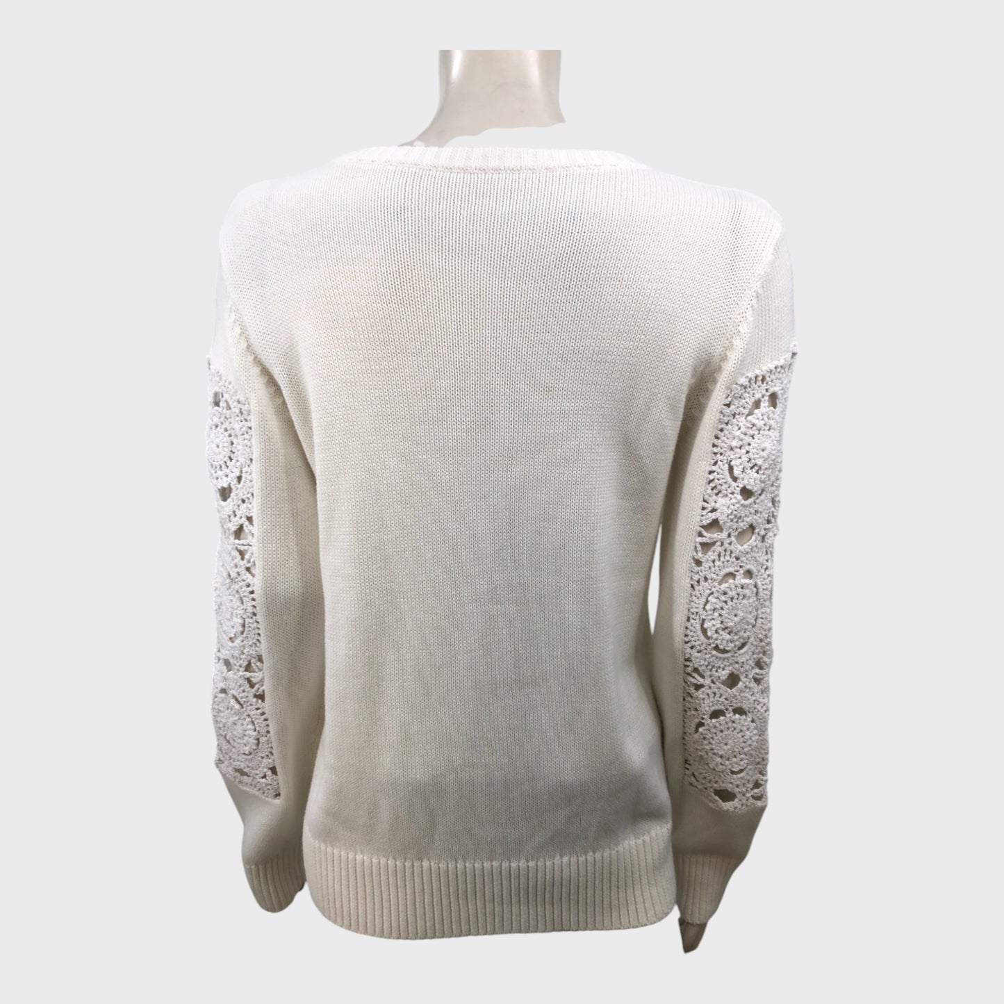 Branded Cream Knitted Pullover - Size 12