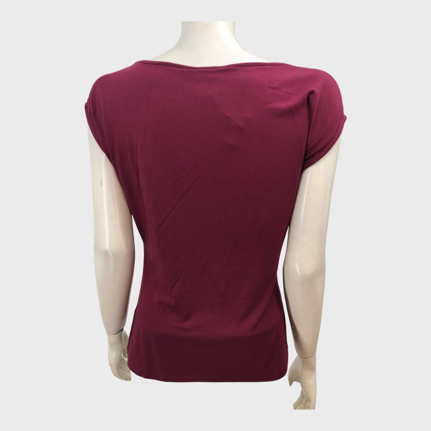 Precis Petite Deep Red Embellished Top - Size 8