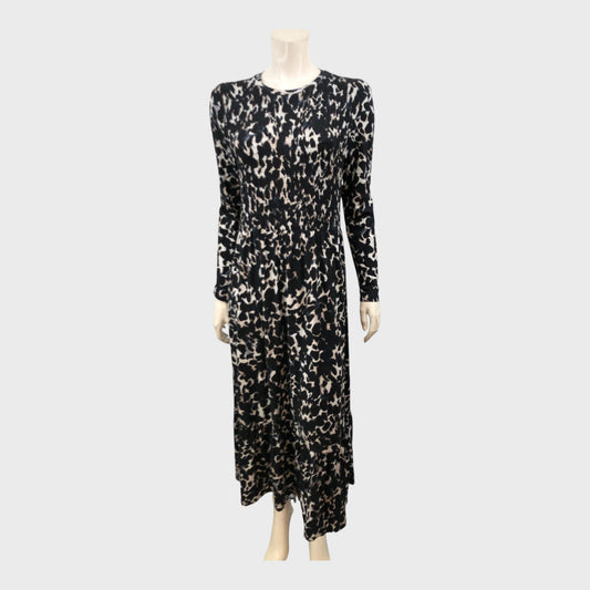 Branded Black Patterned Dress - size 12