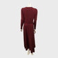 Branded Black/Red Print Jersey Dress - Size 12
