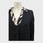 Branded Black V-Neck Blouse - Size 12