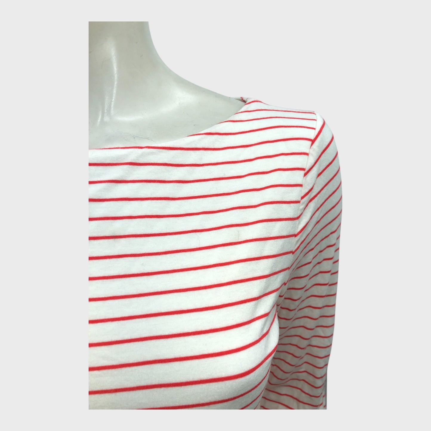 Branded Red/White Striped Top - Size 12