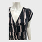 Branded Black Print Zip Jersey Dress - Size 12
