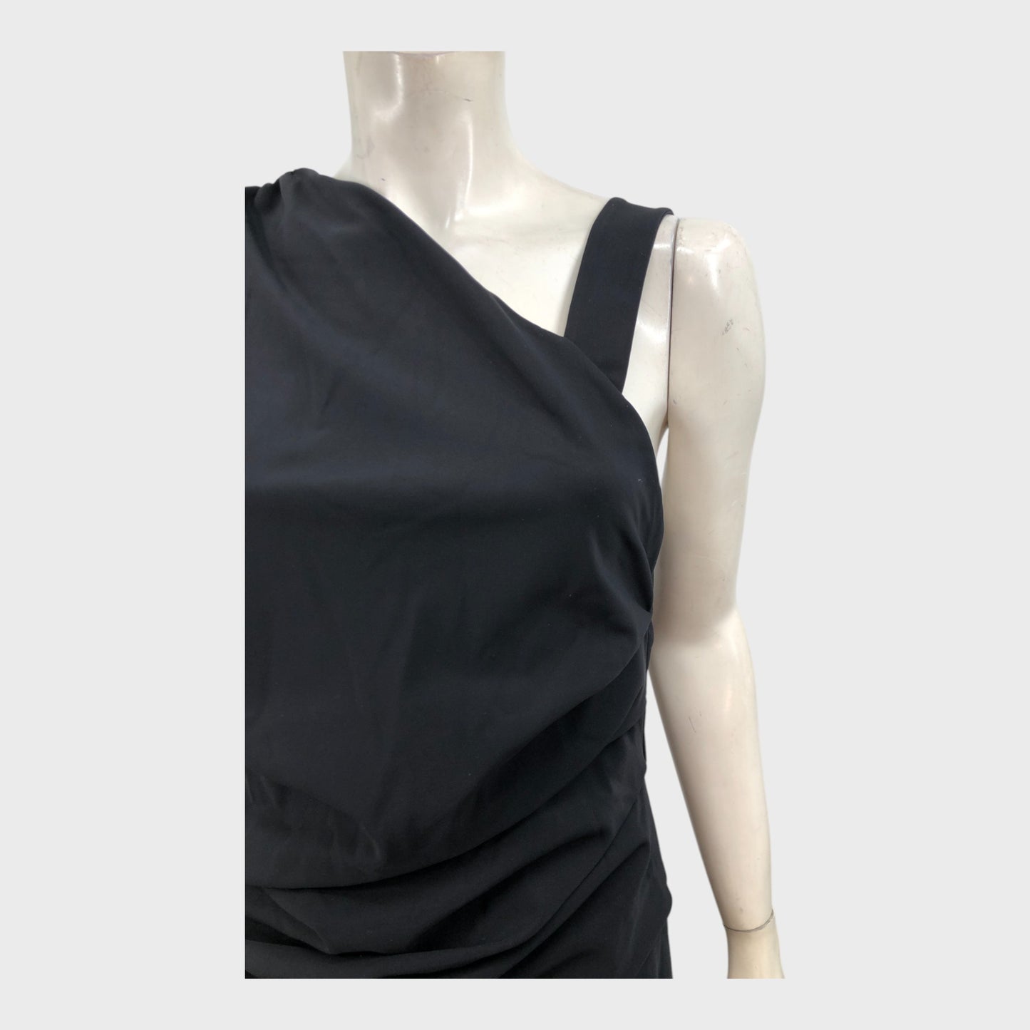 Branded Black Asymmetrical Dress - Size 12