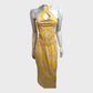 Branded Yellow Dahlia Print Maxi Dress - UK 16